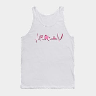 Teacher Heartbeat Tank Top